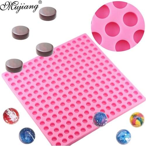3D 225 Hole Round Shape Chocolate Silicone Mold Sugar Candy Clay Molds Fondant Cake Decorating Tools DIY Party Cupcake Baking