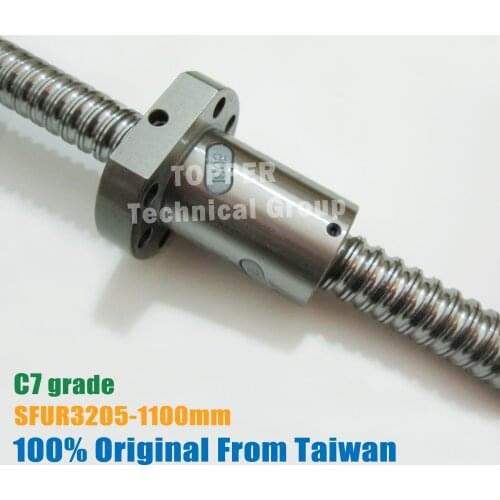 Taiwan TBI 3205 ball screw 1100mm with 5mm lead Ballnut SFU3205 for CNC parts