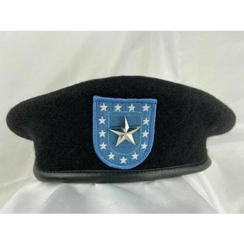 Tomwang2012. Us Army Infantry Regiment Black Beret 1star Brigadier General Rank Military Hat
