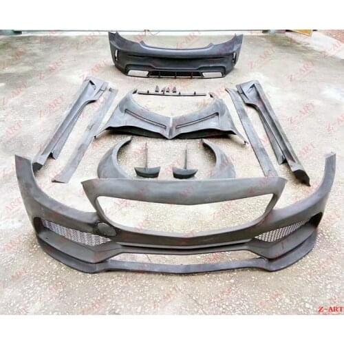 Z-ART wide body kit for C class coupe 2015-2019 tuning body kit for W205 C class 2 door refit body kit W205 retrofit body kit