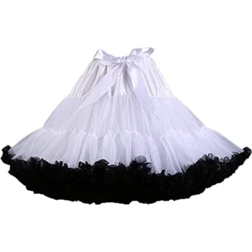 Womens Elastic Chiffon Petticoat Puffy Tutu Tulle Skirt Princess Ballet Dance Pettiskirts Underskirt Multi-Layer