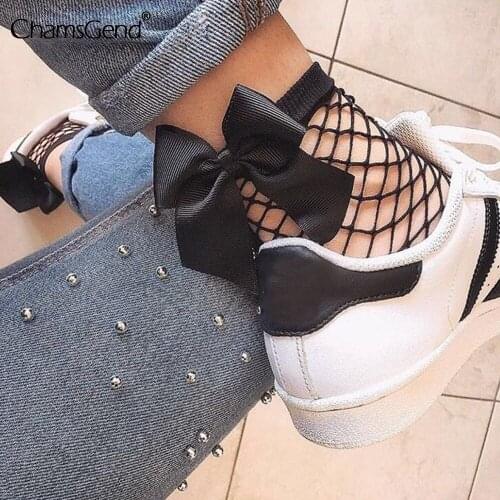 1 Pair Woman Socks Sexy Thin Summer Ruffle Fishnet Ankle High Socks Mesh Lace Fish Net Nylon Short Socks Dropshipping