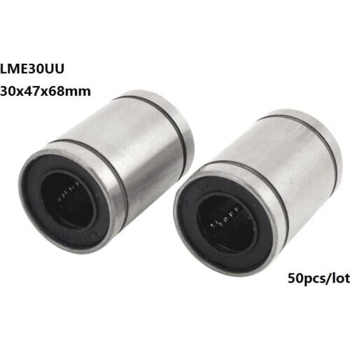 50pcs/lot LME30UU LME30 30x47x68mm Linear motion bearings bushings for 3D printer CNC router parts 30*47*68mm