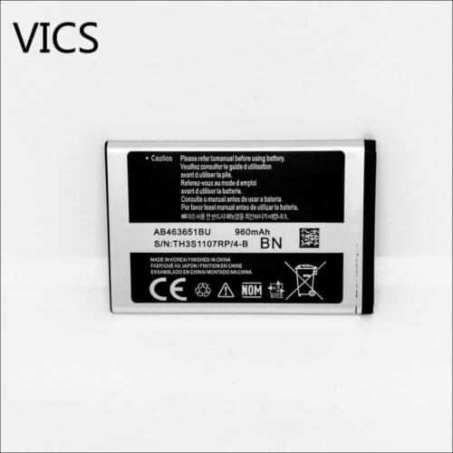 AB463651BU Battery For Samsung S5610 W559 S5620 S5630C C3200 F339 S5296 C3322 C3530 Battery AB463651BE AB463651BU