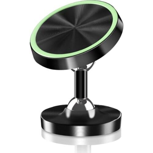 Car Luminous Cell Phone Holder Universal 360 Degree Rotation Auto Dashboard Stand Magnetic Mobile Phone GPS Holder Mount Bracket