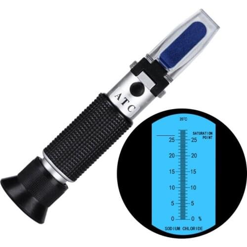 GGATC Household Refractometer Optical Salinity Concentration Handheld High precision Measuring tool 0~28