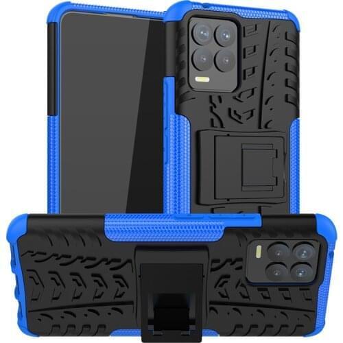 For Oppo Realme 8 Pro Case Cover Anti-knock Heavy Duty Stand Armor Bumper Cover Realme 8 Pro Silicone Phone Case Realme 8 Pro