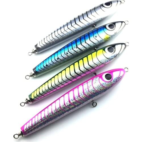 NooNRoo 120g Topwater Wooden bait Trolling Lures Deep Sea Handmade Fishing Baits