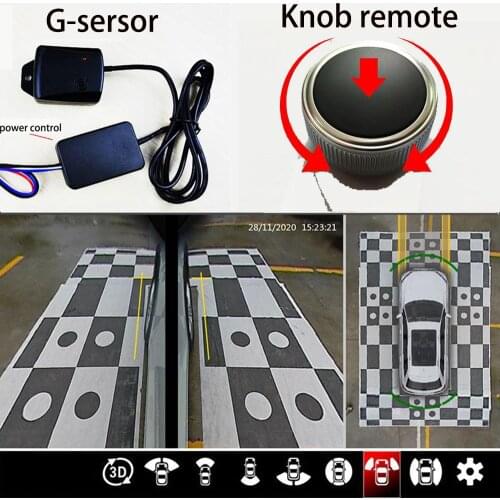G-sensor Super HD 3D 360-degree birds eye view panoramic DVR system car camera multiple models optional colors DIY debugging