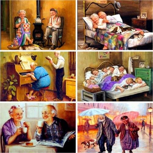 HUACAN 5D DIY Diamond Painting Couple Home Decoration Embroidery Picture Handcraft Art Kits Lover Gift