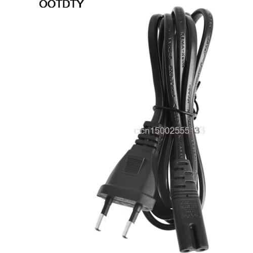 Short C7 To EU European 2-Pin Plug AC Power Cable Lead Cord 1.5M 5Ft Figure 8