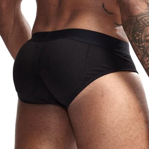 2021 New Mens Sexy Lot Soft Padded Boxer Brief Cotton Underwear Butt Enhancer Removable Padding For Rear Enhancement