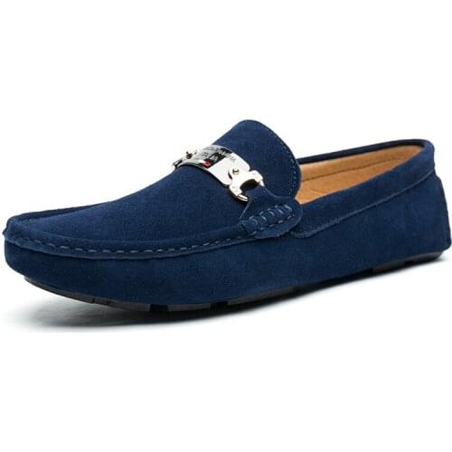 High Quality Suede Leather Classic Loafers for Men Slip-on Comfort Driving Footwear Brand Moccasins Trend Flat Mens Casual Shoes