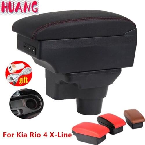For Kia Rio 4 armrest box Kia Rio 4 X-line 2017 2018 2019 2020 car armrest box accessories interior Storage box Retrofit parts