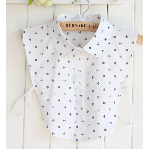 Spring Chiffon Removable Beaded Fake Collars Women Doll False shirt Collar Dickey Faux Col for sweater pullover collar Peto