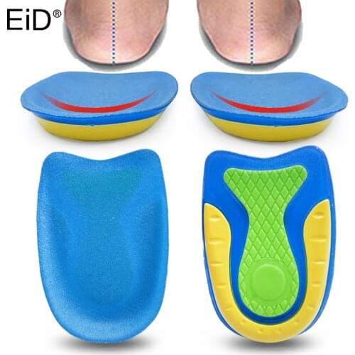 EiD Silicone Gel Insoles Heel Plantar Fasciitis Heel Cushion Pain Absorption Heel Pads Relief Shock for Callus Corns Bone Unisex