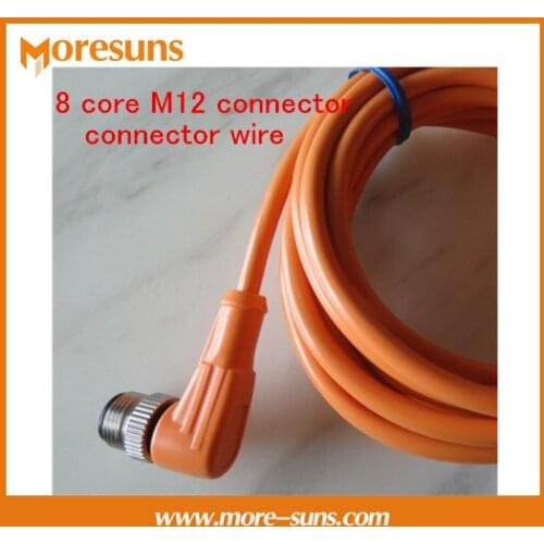 Fast Free Ship 5pcs/lot 8 core M12 connector,connector wire/sensor patch cord 2M length CONINVERS cable