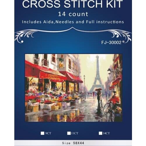 Top Quality Lovely Hot Sell Counted Cross Stitch Kit embroidery kitsOrnaments Similar DMC FJ-30002 similar oil street