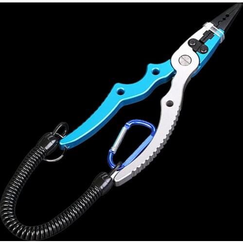 WALK FISH Aluminium Fishing Pliers Fishing Tools Pliers Multifunctional Stainless Steel Scissors Split Ring Hook Removes Tools