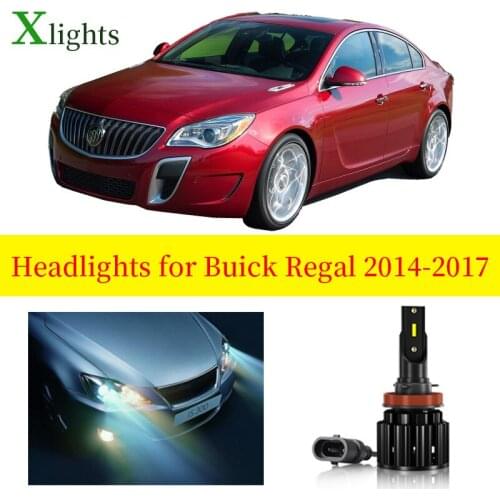 Xlights For Buick Regal 2014 2015 2016 2017 LED Bulb Headlight Low High Beam Canbus Headlights Lamp Lights Lighting Accessories