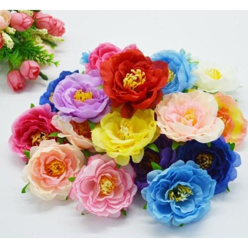 Yoshiko 5/10/50pcs Decorative flowers wedding bridal accessories diy gifts box artificial flowers silk rose Christmas decoration