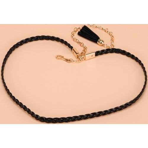 New fashion wild Ms. thin belt tassel waist chain Ms. narrow section with a skirt decorated female waist chain