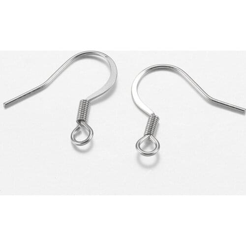 Seasha 100pcs 20x18mm 316L Stainless Steel Metal Material Jewelry Making DIY Earrings Ear Hooks Findings & Component Accessories