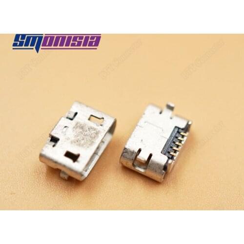 Smonisia 100pcs Mobile phone Micro USB Jack Socket Micro USB Charging Port 5Pin Connector for HUAWEI P6 Phone