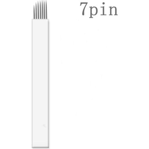 50 Pcs Microblading Needles 7 pins for Microblading Embroidery Pen Pernement Makeup Eyebrow Tattoo Supplies Free Shipping