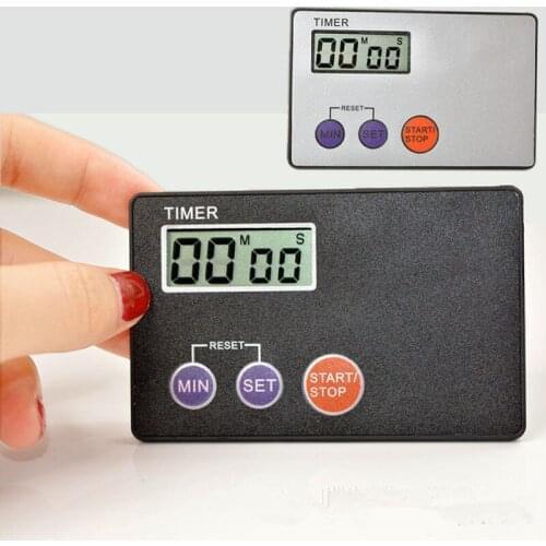 50pcs/lot Timer Countdown Pocket Kitchen Study Rest Kitchen Cooking ( Credit Card Size )
