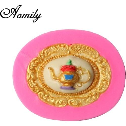 Aomily Tea Pot Silicone Cake Molds Cake Decorating Jelly Mold Fondant Chocolate Sugar Mould Handmade Soap Molds Baking Tools