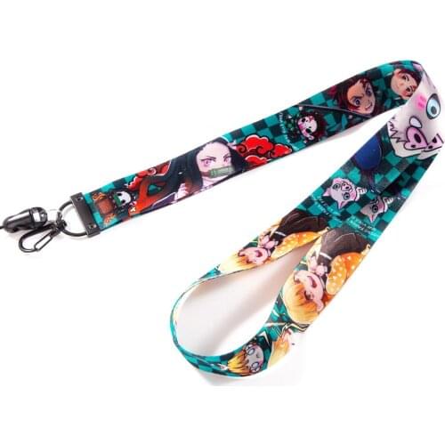 Demon Slayer Lanyard Tanjirou Nezuko Key ID Badge Holder For Men WomenBoy Girl