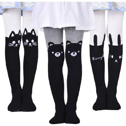 Lovely Girls Patchwork Embroidery Designs Stockings Spring Pantyhose Baby Tights New Childrens Cartoon Tights For Girl Tights