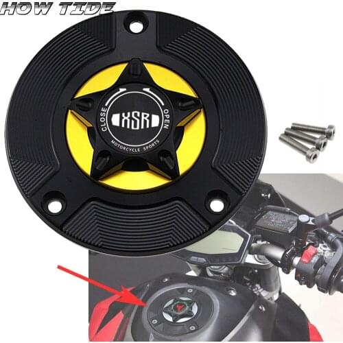 CNC Aluminum Keyless Motorcycle Accessories Fuel Gas Tank Cap Cover for YAMAHA XSR900 XSR700 XSR300 XSR250 2016 2017 2018