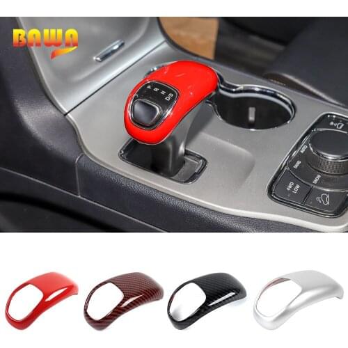 BAWA Interior Mouldings Car Gear Shift Knob Decoration Cover Stickers For Jeep Grand Cherokee 2014-2015 ABS