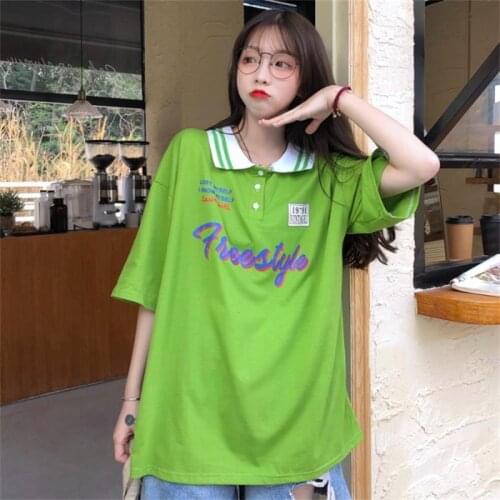 Avocado Alphabet Print T-shirt Female Korean Harajuku Womens T-shirts Tops Japanese Kawaii Ladies Ulzzang Clothes For Women