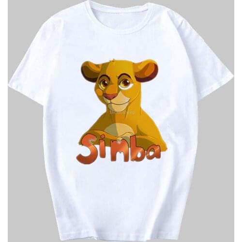 Lion King Woman Shirt Disney Cartoon T-Shirt 2021 Simba Female Love Female Camisetas Fashion Elegant Crewneck Hipster Clothes