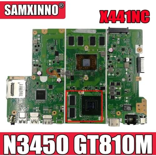 Akemy X441NC Laptop motherboard for ASUS VivoBook Max X441NC X441N original mainboard 4GB-RAM N3450 GT810M