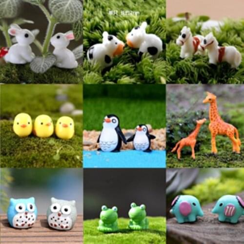 Mini Animal Chair Bridge Figurines Miniature Craft Fairy Garden Gnome Moss Terrarium Gift DIY Ornament Garden Decoration