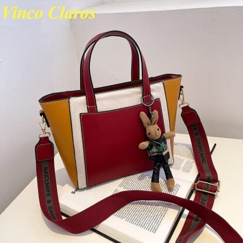 Fashion Panelled Casual Tote PU Leather Women Shoulder Bag Patchwork Large Cross Body Bag Designer Big Purses Handbags Sac Bolsa