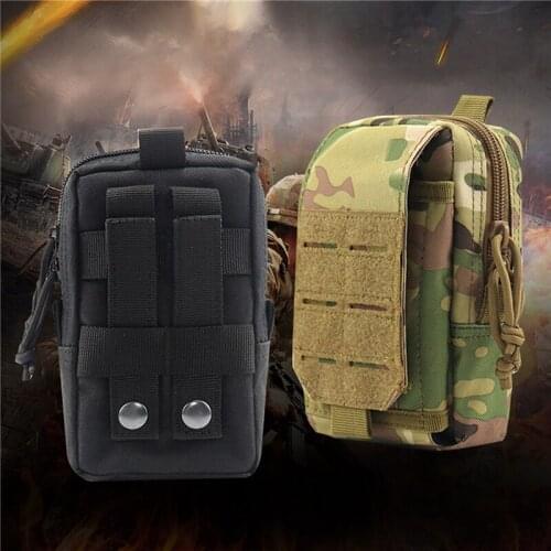 Men Tactical Molle Pouch Belt Waist Pack Bag Small Pocket Military Waist Pack Running Pouch Travel Camping Bags Soft Back