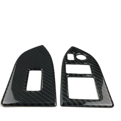 Soft Carbon Fiber Armrest Window Lift Cover Trim Cap for Toyota 86 SUBARU BRZ RX08 2013-2020