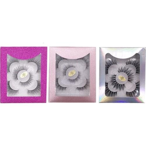 10 Sets 3 Pairs/set Thick Synthetic False Eyelashes Private Label Eyelash Extension Synthetic Hair Curly Lashes Bulk Wholesale