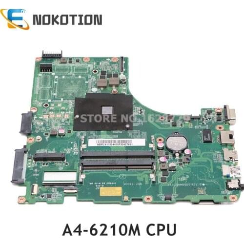 NOKOTION NBMLN11004 NB.MLN11.004 For Acer aspire E5-421 E5-421G Laptop motherboard DA0ZQNMB6D0 A4-6210M CPU DDR3