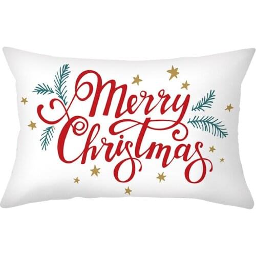 30X50CM 2022 NEW Merry Christmas Decorative Cushion Cover Christmas Pillowcase Santa Claus Elk Pillowcase Polyester Ussenbucle