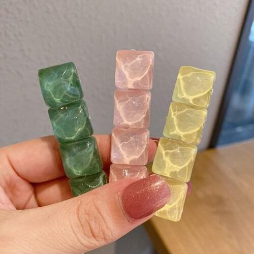 New Fashion 2pcs/set Crystal Hair Clip For Women Korean Trendy Geometric Hair Berrettes Girl Hair Accessories Hairgrip Wholeslae