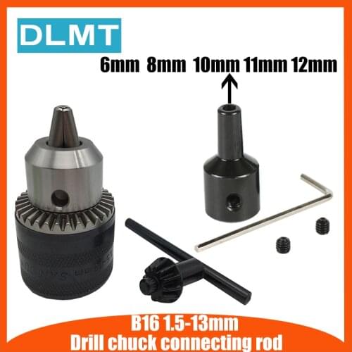 Mini Electric Drill Chuck 1.5-13mm Mount B16Taper Lathe Chuck With Key Rotary tool Accessories For Woodworking 10mm 12mm 14mm