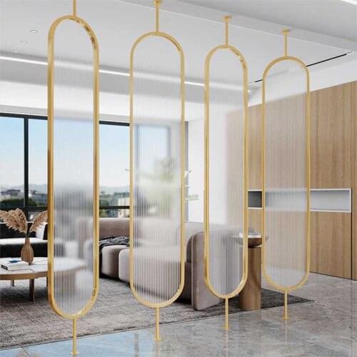 Room Divider Nordic Glass Screen Partition Living Room Divider Rotatable Changhong Glass Partition Wall Screen Decoration