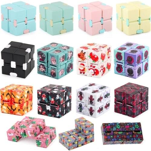 Fidget Toys Fingertips Decompression Puzzle Cube Square Anti Stress Toy Magic Infinity Cube Sensory Toys Children Adults 1PCS