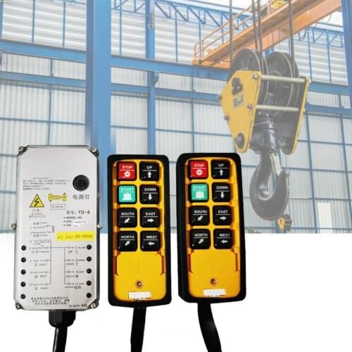 YU-8A 24/36/220/380V Industrial Remote Controller High Transmission Frequency Waterproof Crane Lift Controller Receiver